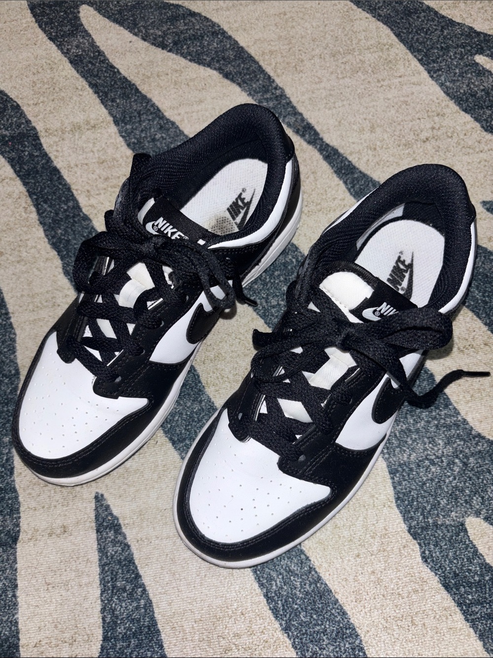 Nike Black and White Low-Top Dunks